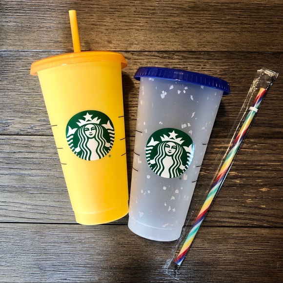 Starbucks Other - Starbucks Confetti Cup & Color Changing Cup Yellow
